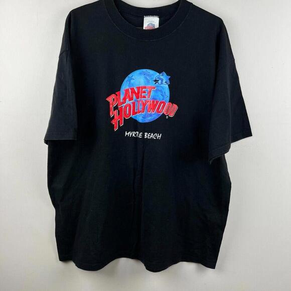 Vintage 90s Planet Hollywood T-Shirt Men XL Made in USA Myrtle Beach - Picture 1 of 4